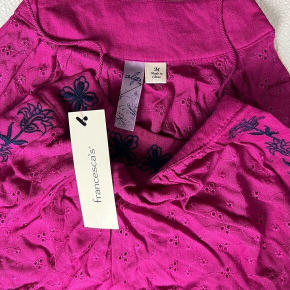 Francesca’s Alya High Neck Fuschia Tank Top Size M NWT - Picture 6 of 10